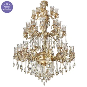 لوستر 48 شعله کریستالی آنتیک