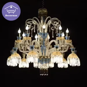 لوستر کلاسیک طبقاتی چند شعله رنگی