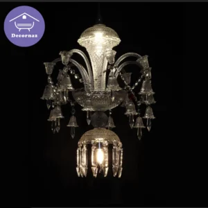 لوستر تک شعله کریستالی قدیمی