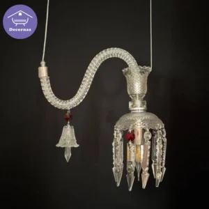 لوستر باکارات تک شعله کریستالی سفید