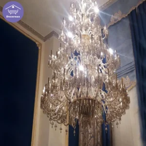 چلچراغ سلطنتی باکارات کریستالی با آویز های مرغوب