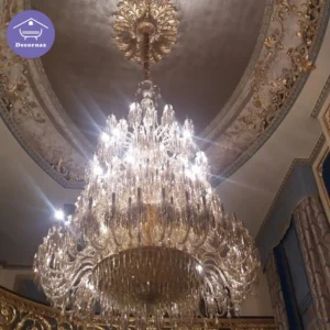 لوستر کلاسیک با آبکاری طلایی