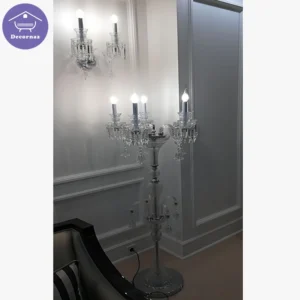 کنار سالنی چهار شاخه باکارات با آویزدار وارداتی