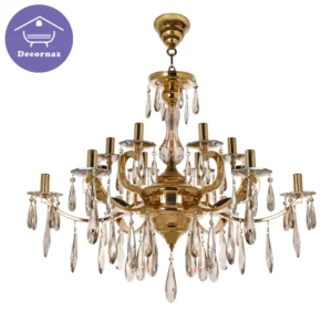 لوستر ۱۲ شعله کریستالی