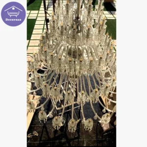 لوستر چند طبقه باکارا کلاسیک با آویز های طنابی کریستالی