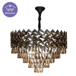 لوستر ۱۲ شعله کریستالی نئوکلاسیک