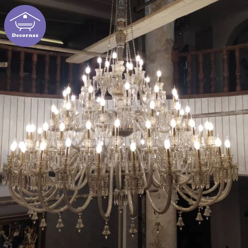 لوستر چند طبقه باکارات بزرگ طلایی